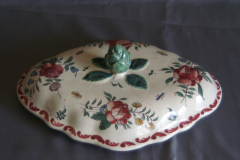 Couvercle de soupière en faience du XIXème après restauration
