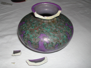 Vase boule Revernay avant restauration