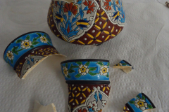 Vase en Emaux Bordeaux Vieillard