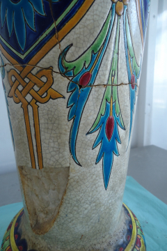 Vase en Emaux de Sarreguemines