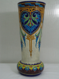 emaux-Vase en emaux de Sarreguemines après restauration