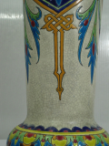 emaux-Vase en emaux de Sarreguemines après restauration (detail)