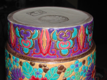 Vase Longwy après restauration (détail)