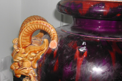 <br />Grand vase Sarreguemines